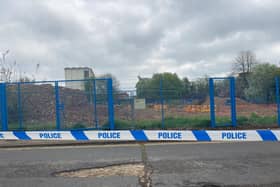 Police have a number of roads around the Spring Boroughs building site cordoned off.