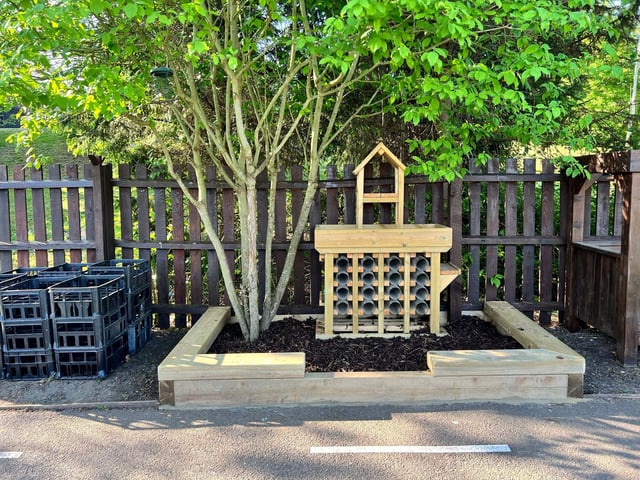 The new outdoor learning area at Hazel Leys Academy