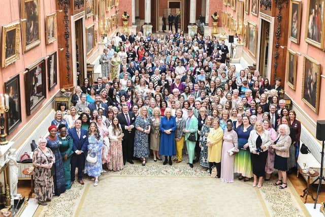 Her Majesty The Queen with representatives from across the UK supporting survivors of sexual assault