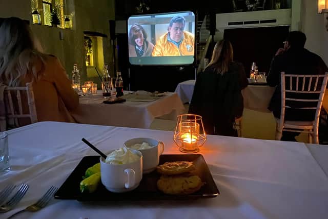 Bailey's Hot Chocolate, cookies and carrot cake at The Church Restaurant's Home Alone themed immersive dining experience.