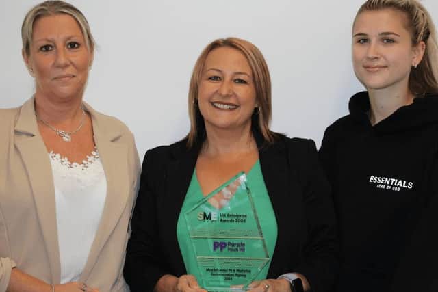 The Purple Pitch award winning team