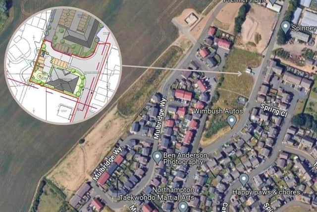 Plans for the apartments in a Moulton residential area.