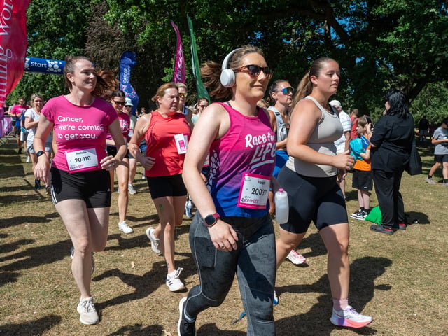 Runners taking part in the Race For Life at Abington Park in Northampton on Sunday, July, 12, 20026. Photo by David Jackson.