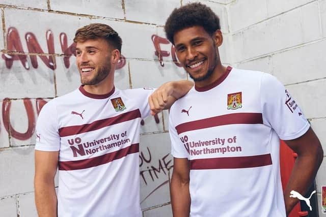 Sam Sherring and Will Hondermarck model the new kit