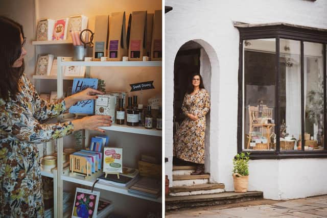 Cécile Harris opened The Slow Life on Watling Street in Towcester in November 2025, which specialises in gifts, homeware and antiques at the bricks and mortar store and online. Photo: Suzanne Kentish Photography.