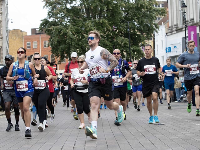 Hundreds of runners took part in the half marathon around the town on Sunday September 14.