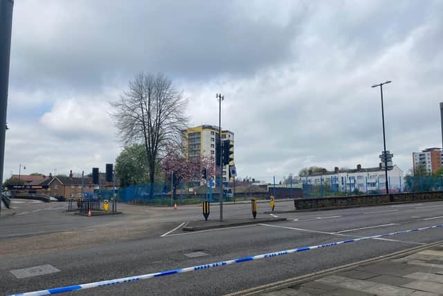 Police cordoned off a number of roads around the Spring Boroughs building site on Friday April 28 after reports of a possible unexploded World War Two bomb.