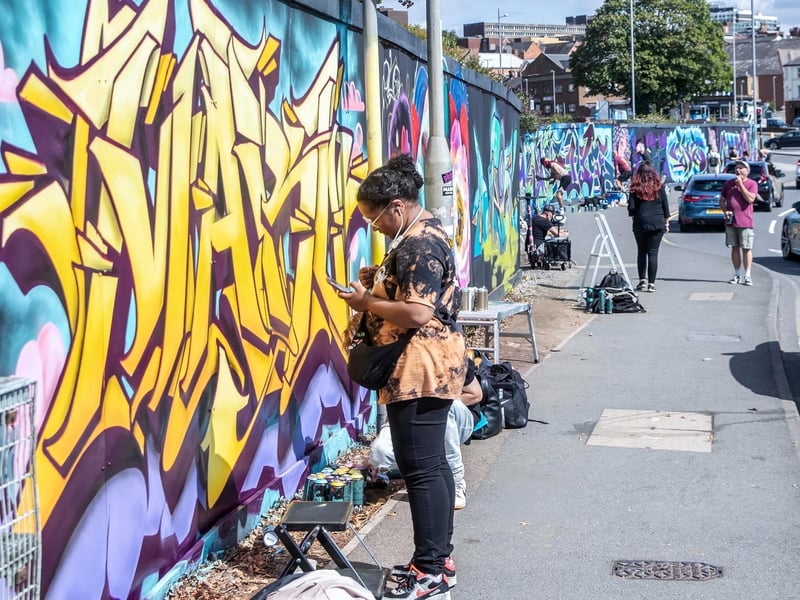 Wall Games transformed Northampton town centre into a creative open-air gallery