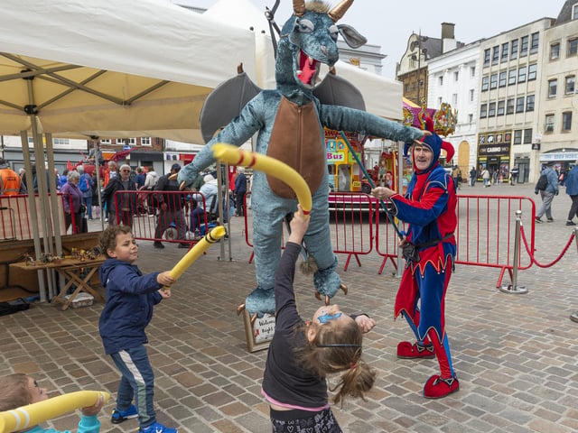 Northampton Town Council hosted a free St George's Day event on the Market Square on April 26, which included many family-friendly, fun activities.