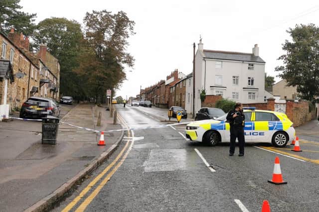 Part of Harborough Road in Kingsthorpe has been cordoned off by police.