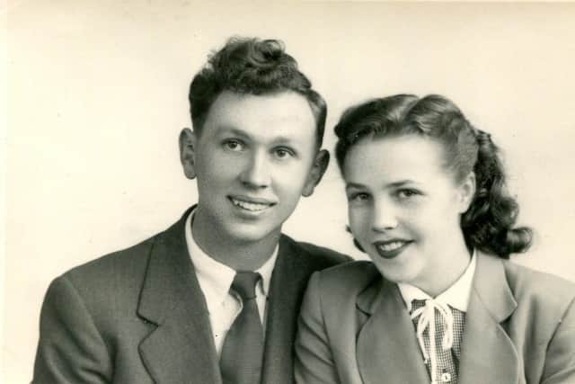 Bob and Thelma's engagement photo from 1953.
