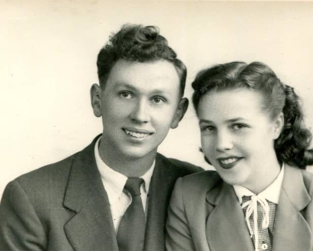 Bob and Thelma's engagement photo from 1953.