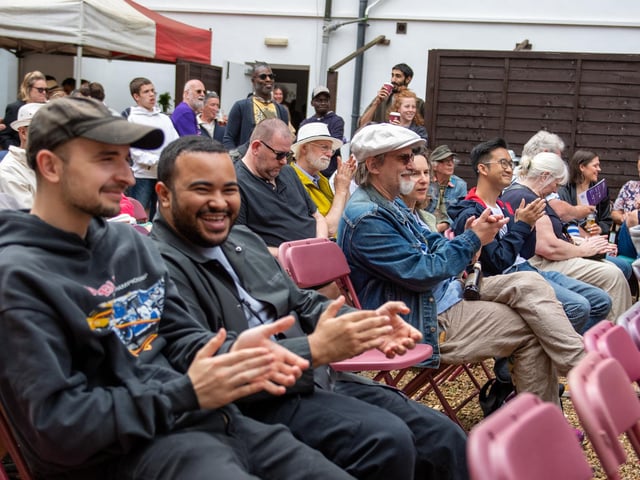 Crowds watching acts perform at Northampton Music Festival 2022. Photo by David Jackson.