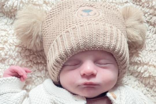 Santino Emilio born at 2.08pm on October 18, weighing 8lbs 11oz.