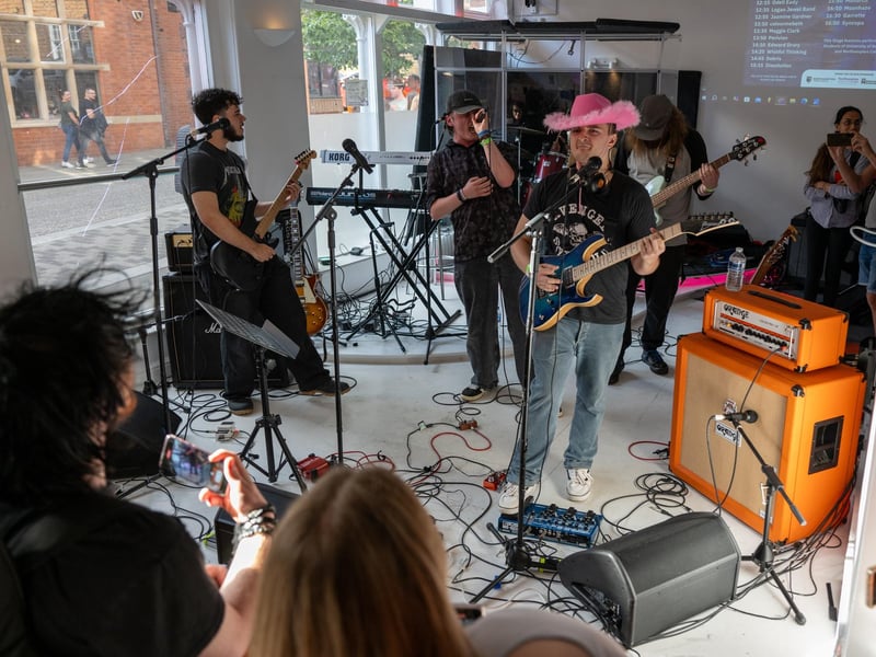 Garrotte performing on the Student Showcase Stage at the Northampton Music Festival on Sunday, September 8, 2024. Photo by David Jackson.