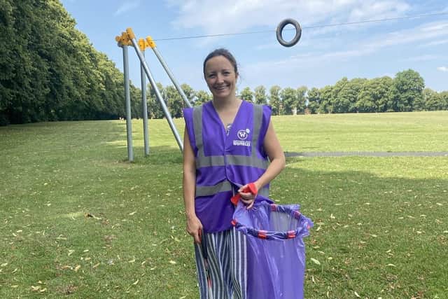 Jackie Balchin, a resident of Semilong, volunteers with the Northants Litter Wombles
Credit: Jackie Balchin