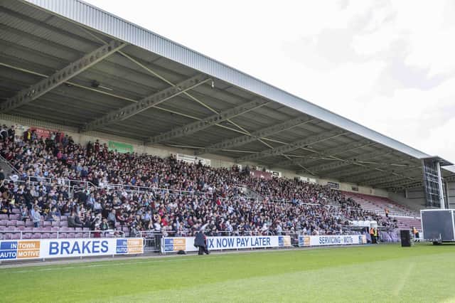 The Cobblers fans packed into Sixfields to watch the Barrow match on the big screen (Pictures: Kirsty Edmonds)