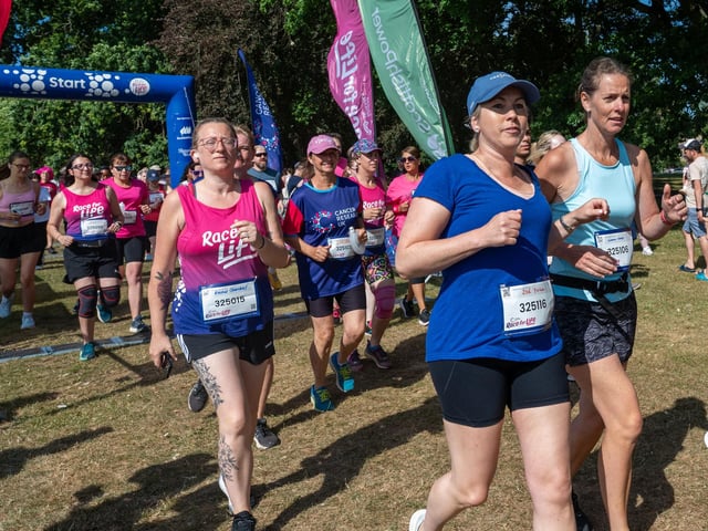 Runners taking part in the Race For Life at Abington Park in Northampton on Sunday, July, 12, 20026. Photo by David Jackson.