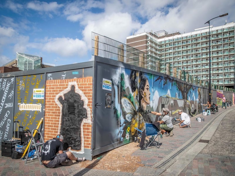 Wall Games transformed Northampton town centre into a creative open-air gallery