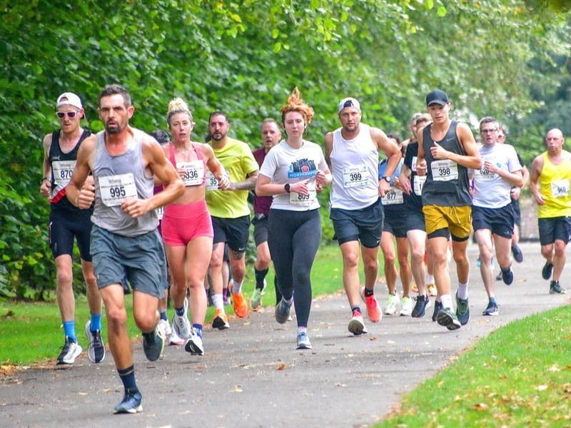 Runners take part in the Northampton Run in 2023.