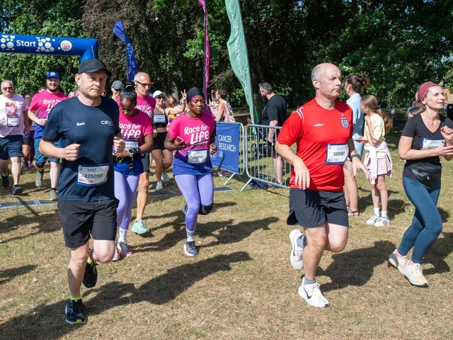Runners taking part in the Race For Life at Abington Park in Northampton on Sunday, July, 12, 20026. Photo by David Jackson.