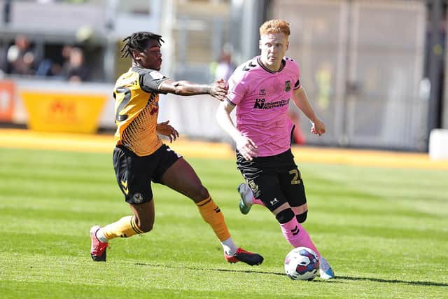 Ryan Haynes in action against his former club
