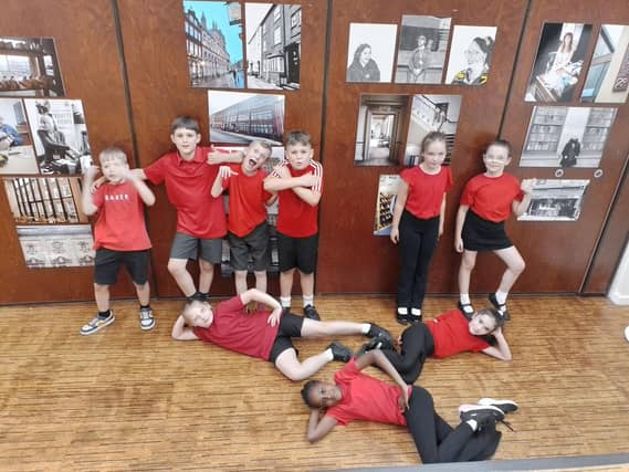 Pupils from Spratton CofE Primary School posing after the show.