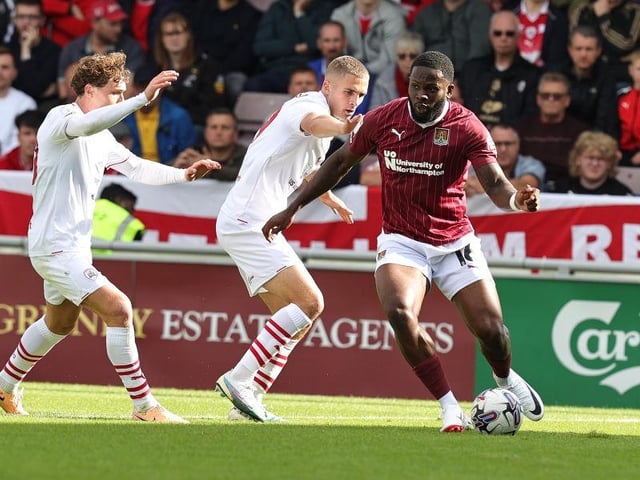 There were flashes but Cobblers need more substance from their forward men. Often found himself surrounded and crowded out... 5.5