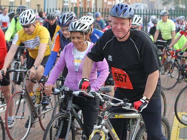 2008 - Cycle For Cynthia Charity bike ride from Franklins Gardens in Northampton