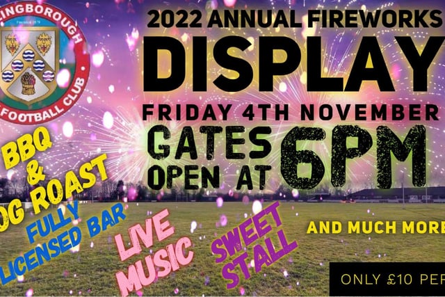 Wellingborough RFC’s annual fireworks display will be back again this year on Friday, November 4 with gates opening from 6pm. There will be live music, a hog roast, BBQ, sweet stall and bars. Entry costs £10 per car.