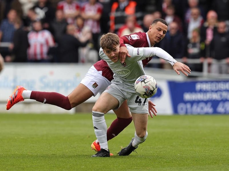 Played with good energy and purpose, particularly during Town's strong opening 15 minutes. Became less influential though and was the first player to be replaced by Brady as Cobblers chased the game... 6