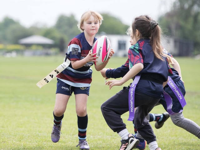 Under 7s girls rugby festival at Northampton Old Scouts on Sunday May 3