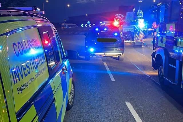 Two people died at the scene of the collision in John Clarke Way, Rushden.