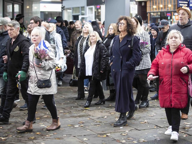 The memorial service for well-known Northampton homeless man George Murray was held on Sunday (November 6) in the Market Square