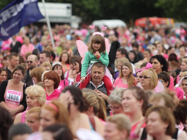 2011 - Over four thousand women take part in the 5k Race for Life at Abington Park in Northampton.
