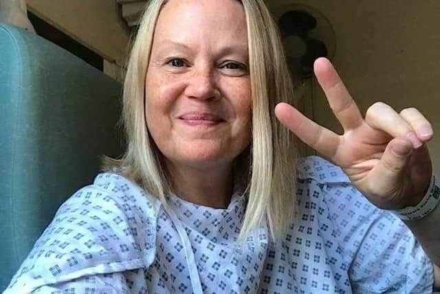 Sophie in hospital before chemotherapy