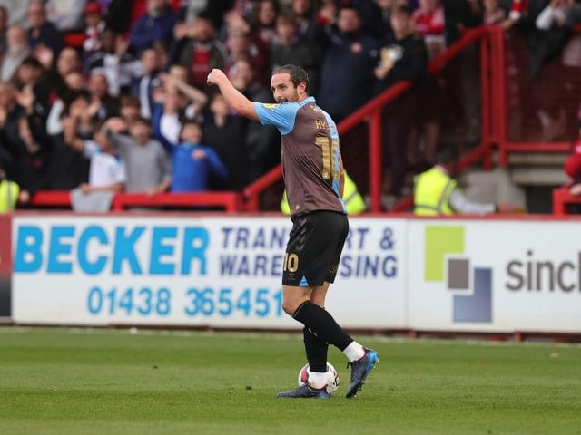 Suspended for two more games after his red at Stevenage - Newport on Saturday and Chesterfield in the FA Cup.