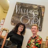 Julie Teckman and Matthew Lewis, who co-founded Vintage Guru in St Giles' Street in August 2018.
