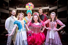 The cast of Royal & Derngate's pantomime Jack and the Beanstalk. Photo by Graeme Braidwood