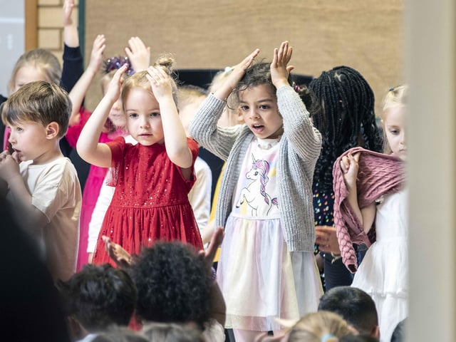 Pupils and teachers at the school held a 'fake' Coronation on Thursday (May 4) ahead of the historic event.