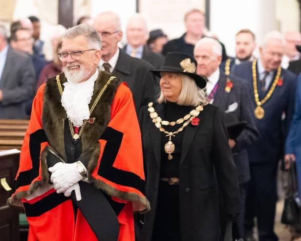 The Mayor and Mayoress at the High Sheriff's Court Service. Picture: Stu Vincent Photography