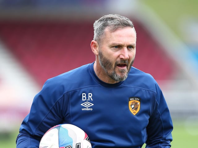 Goal keeper coach Barry Richardson in action during the pre game warm up for Hull prior to the Sky Bet League One match between Northampton Town and Hull City at PTS Academy Stadium on September 26, 2020 in Northampton. Richardson played for Northampton Town between 1991 and 1994. Photo by Pete Norton/Getty Images)