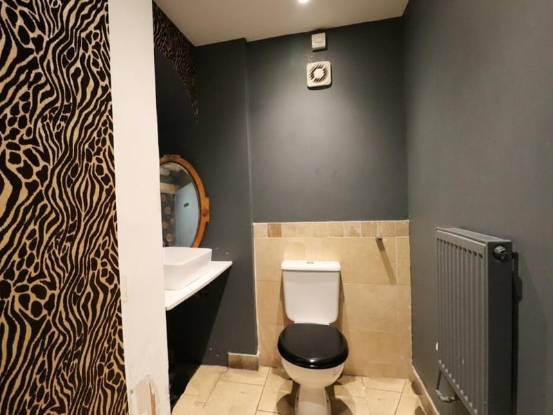 The toilets on the commercial floor of the building