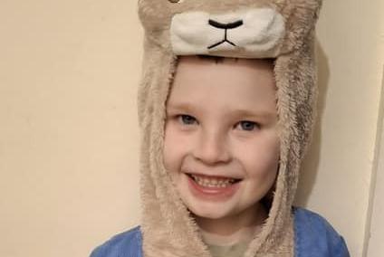 Toby, aged six, as Peter Rabbit.