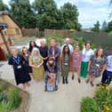 Guests at the sensory garden opening at The Warren