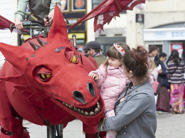 Northampton Town Council hosted a free St George's Day event on the Market Square on April 26, which included many family-friendly, fun activities.