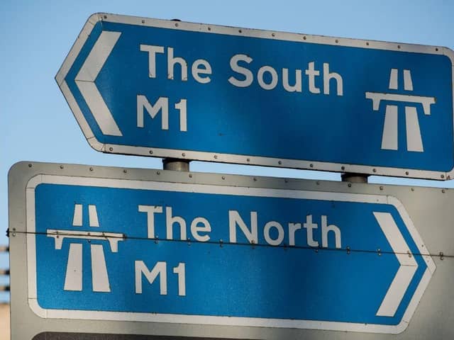 A vehicle fire is causing four-mile queues on the M1 southbound past Northampton