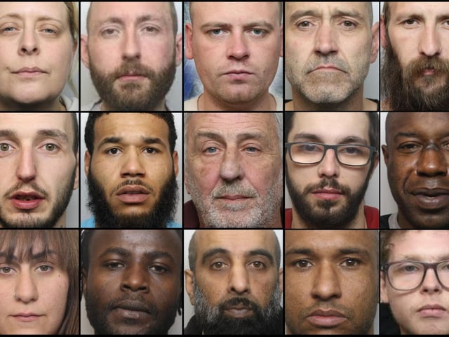 Faces of some of the criminals jailed at Northampton Crown Court