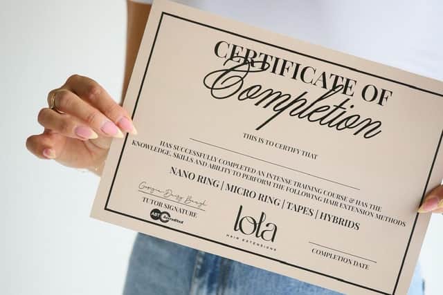 Georgia, who has lived in Dubai since January 2023 and works between there and Northampton, has been named a finalist in the Educator Excellence Award at the Hair and Beauty Excellence Awards. Photo: A Creative Haus Studio.