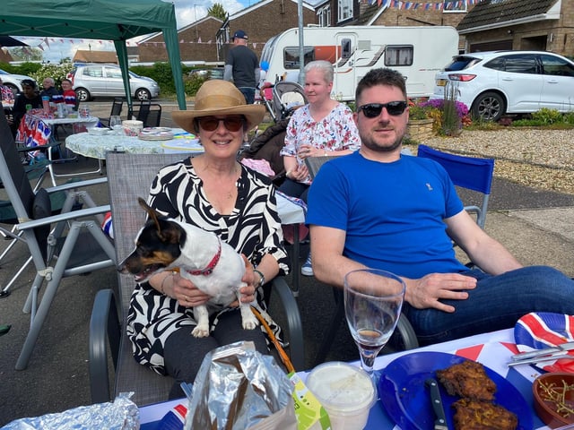 Even the dogs joined in on coronation celebrations in Barnard Close!
